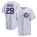 BlackjerseyChicago Cubs #29 Michael Busch White  Home Replica Jersey