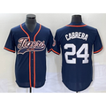 Blackjersey Detroit Tigers #24 Miguel Cabrera Navy  Cool Base Stitched Jersey