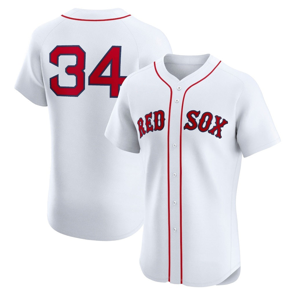 BlackjerseyBoston Red Sox #34 David Ortiz White  Home Elite Jersey