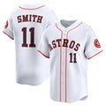 Blackjersey Houston Astros #11 Cam Smith White  Home Limited Player Jersey