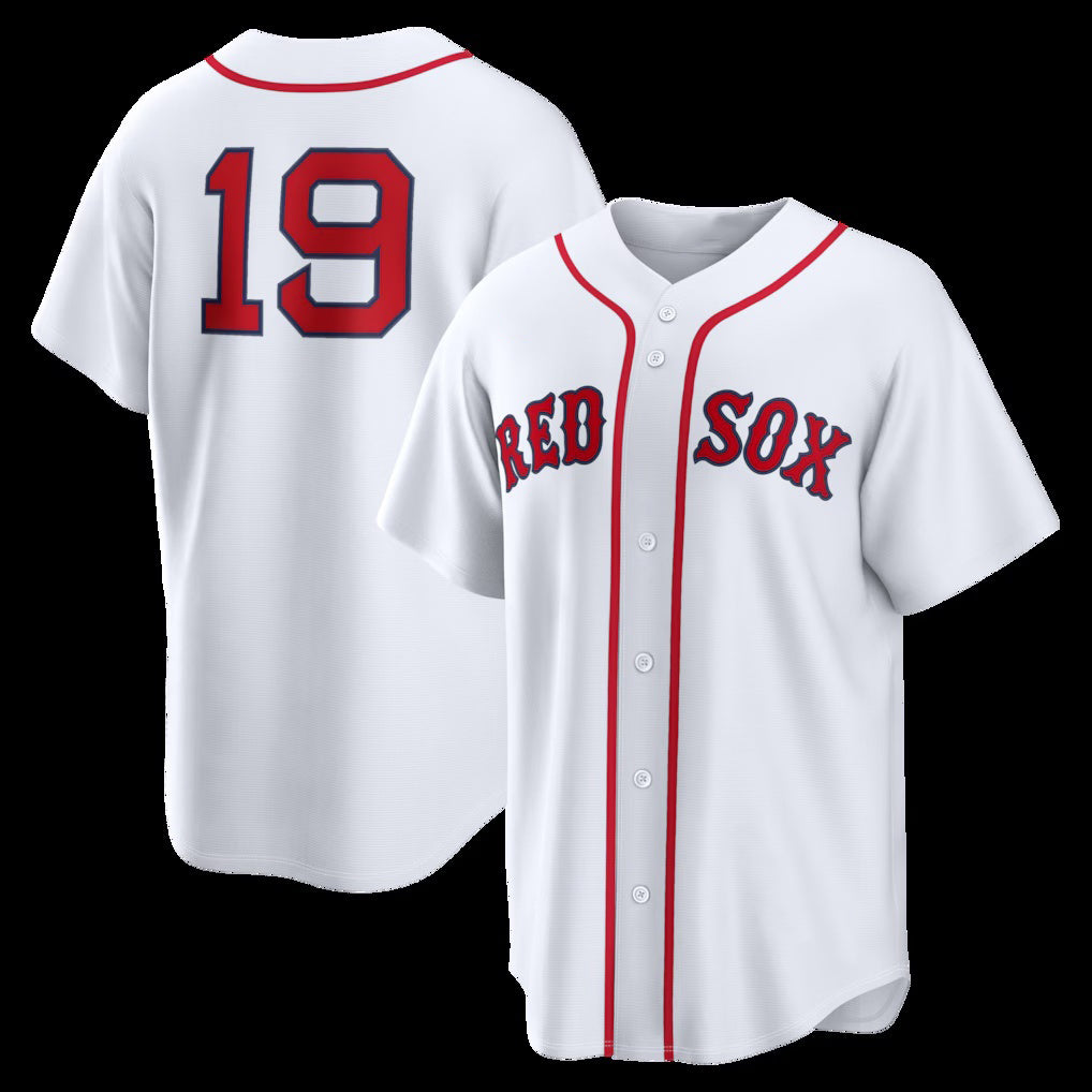 BlackjerseyBoston Red Sox #19 Roman Anthony White  Home Replica Jersey 2