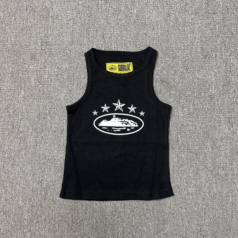 Classic Alcatraz Print Tank Top, American High Street Trendy Brand T-shirt