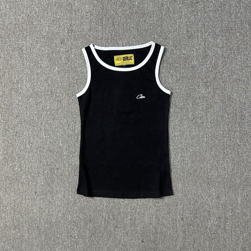 Classic Alcatraz Print Tank Top, American High Street Trendy Brand T-shirt