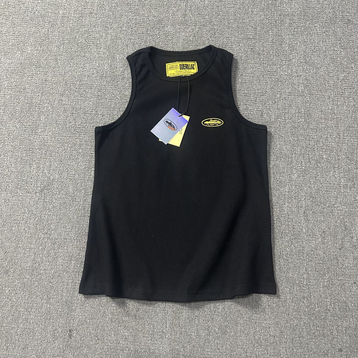 Classic Alcatraz Print Tank Top, American High Street Trendy Brand T-shirt