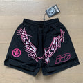 New Style Washed Distressed Casual Shorts with Flame Short