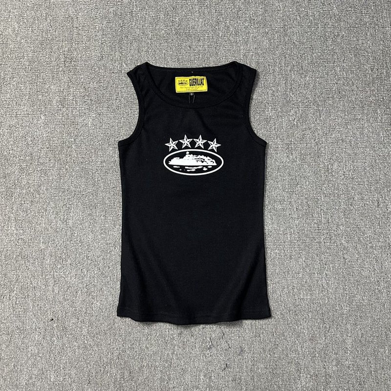 Classic Alcatraz Print Tank Top, American High Street Trendy Brand T-shirt