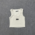Classic Alcatraz Print Tank Top, American High Street Trendy Brand T-shirt