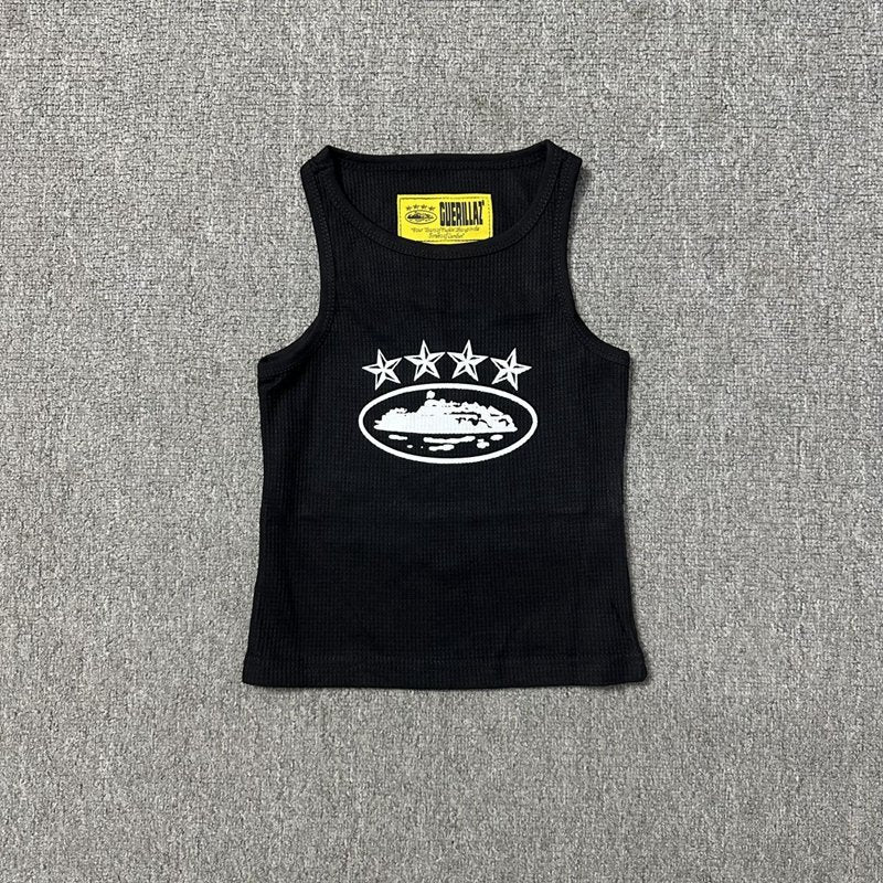 Classic Alcatraz Print Tank Top, American High Street Trendy Brand T-shirt