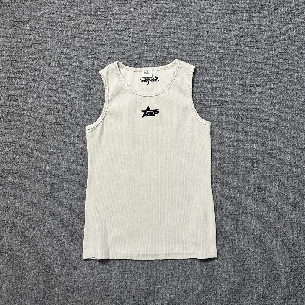 Classic Alcatraz Print Tank Top, American High Street Trendy Brand T-shirt