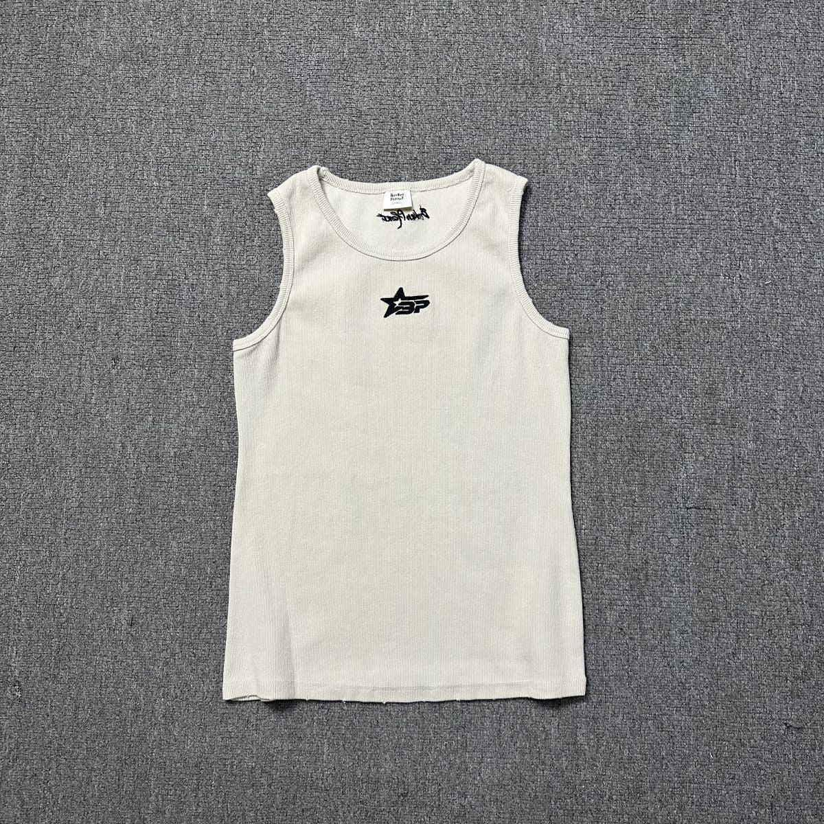 Classic Alcatraz Print Tank Top, American High Street Trendy Brand T-shirt