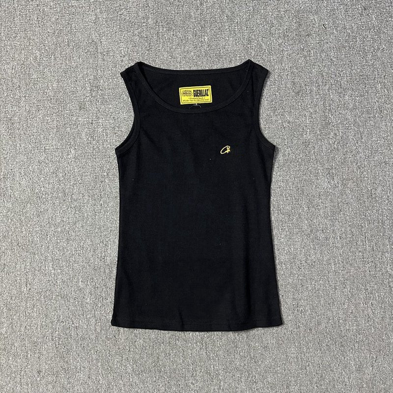Classic Alcatraz Print Tank Top, American High Street Trendy Brand T-shirt