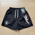 New Style Washed Distressed Casual Shorts with Flame Short
