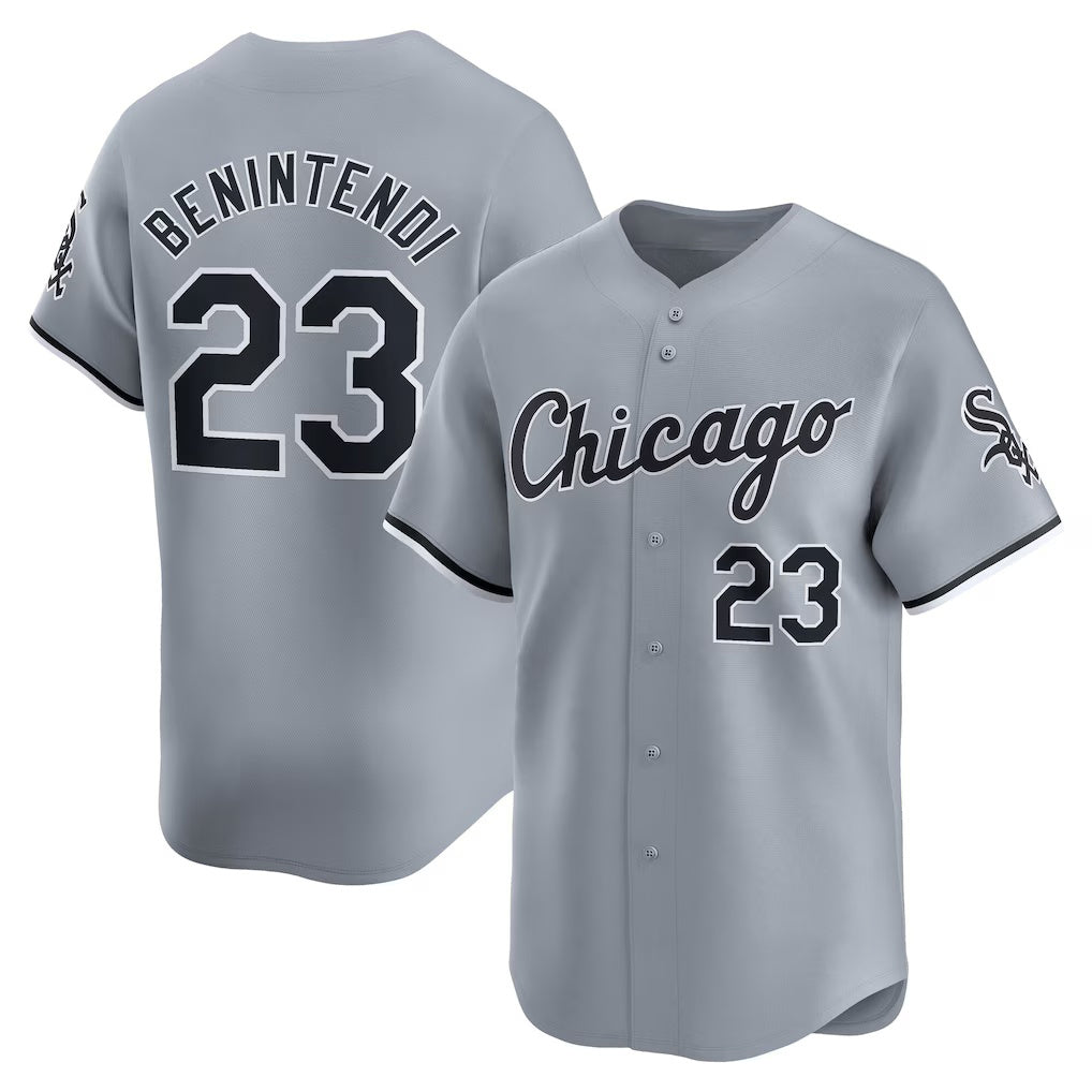 Blackjersey Chicago White Sox #23 Andrew Benintendi White  Road Limited Player Jersey
