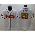 BlackjerseyAtlanta Braves #28 Matt Olson 2022 White Gold  World Series Champions Program Cool Base Stitched Jersey