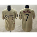BlackjerseyArizona Diamondbacks #7 Corbin Carroll Number 2021 Gold  City Connect Cool Base Stitched Jerseys
