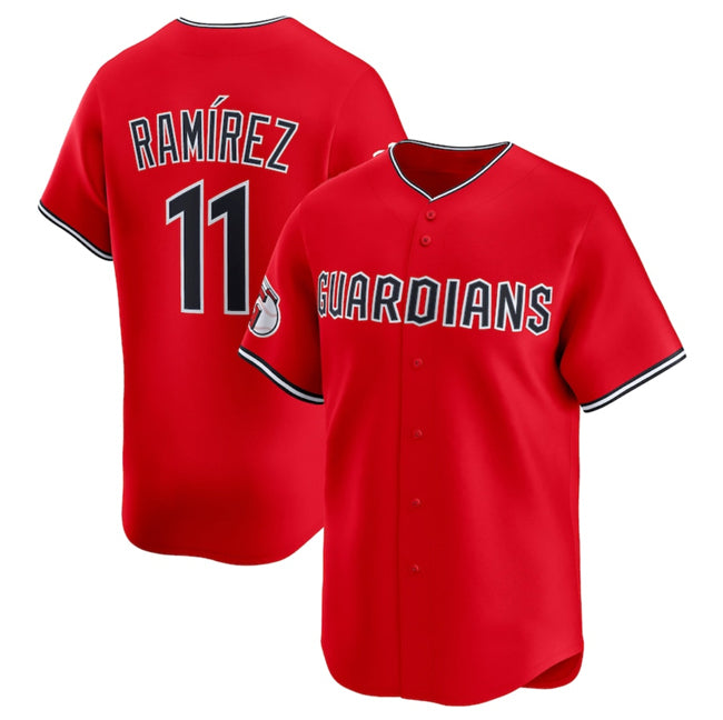 BlackjerseyCleveland Guardians #11 Jose Ramirez Red  Alternate Limited Stitched Jersey