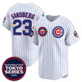 BlackjerseyChicago Cubs #23 Ryne Sandberg White  2025 Tokyo Series Limited Stitched Jersey