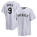 BlackjerseyColorado Rockies #9 Brenton Doyle White  Home Replica Jersey