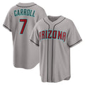 BlackjerseyArizona Diamondbacks #7 Corbin Carroll Gray  Road Replica Jersey