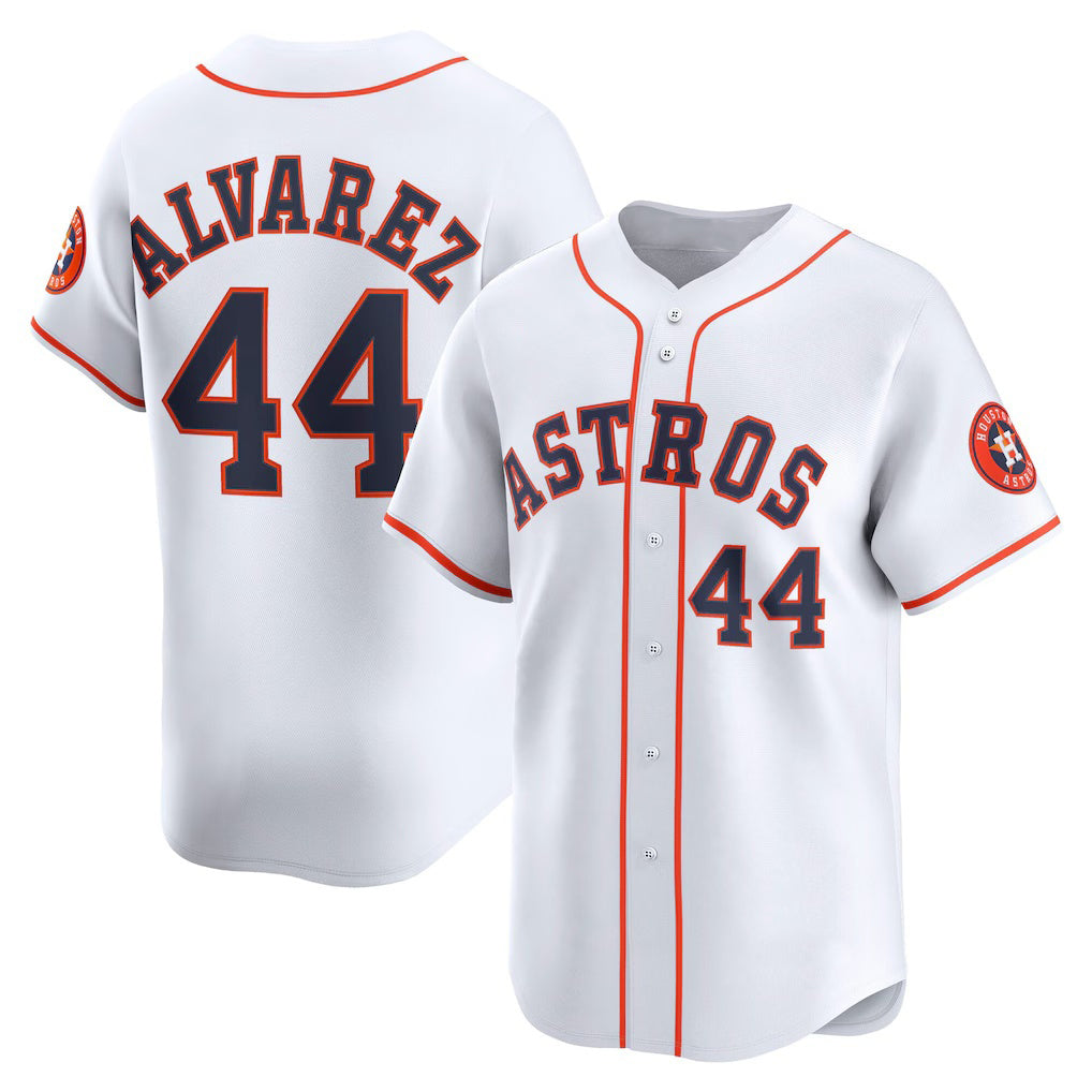 Blackjersey Houston Astros #44 Yordan Alvarez White  Home Limited Player Jersey