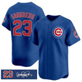 BlackjerseyChicago Cubs #23 Ryne Sandberg Royal  'Ryne Sandberg Tribute' Vapor Limited V3 Stitched Jersey
