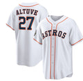 Blackjersey Houston Astros #27 Jose Altuve White  2022 World Series Home Stitched Jersey