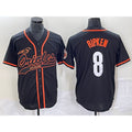 BlackjerseyBaltimore Orioles #8 Cal Ripken Jr Black  Cool Base Stitched Jersey