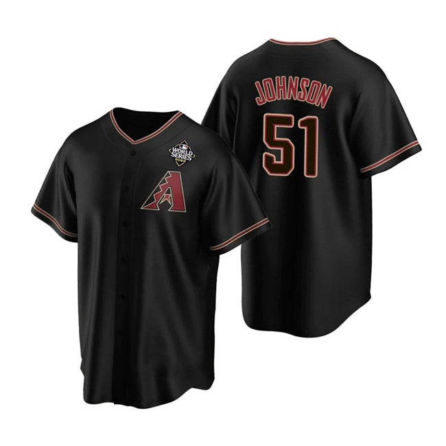BlackjerseyArizona Diamondbacks #51 Randy Johnson Black  2023 World Series Cool Base Stitched Jersey