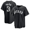 Blackjersey Houston Astros #3 Jeremy Pena Black  Lights Out Limited Stitched Jersey