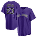 BlackjerseyColorado Rockies #23 Kris Bryant Purple  Alternate Replica Player Jersey