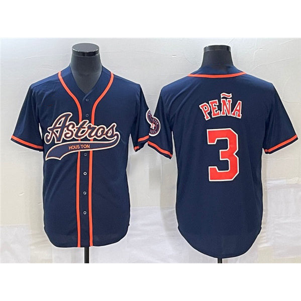 Blackjersey Houston Astros #3 Jeremy Pena Navy  Cool Base Stitched Jersey