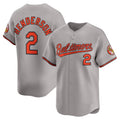 BlackjerseyBaltimore Orioles #2 Gunnar Henderson Gray  Road Limited Player Jersey