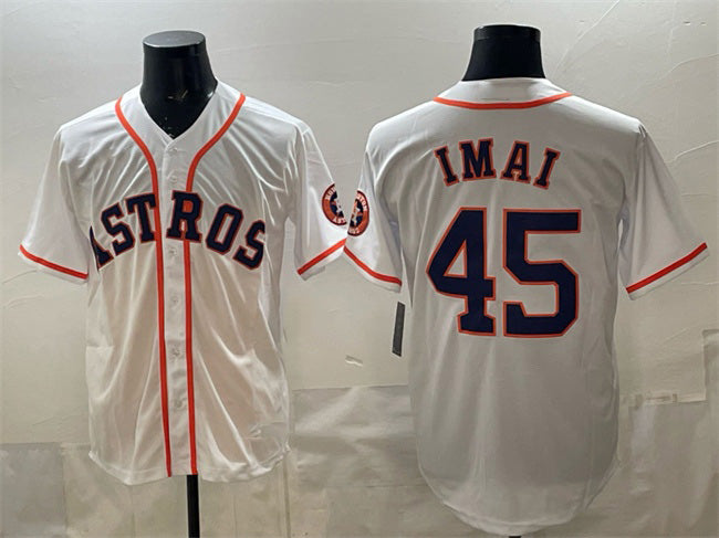 Blackjersey Houston Astros #45 Tatsuya Imai White  Cool Base Stitched Jersey