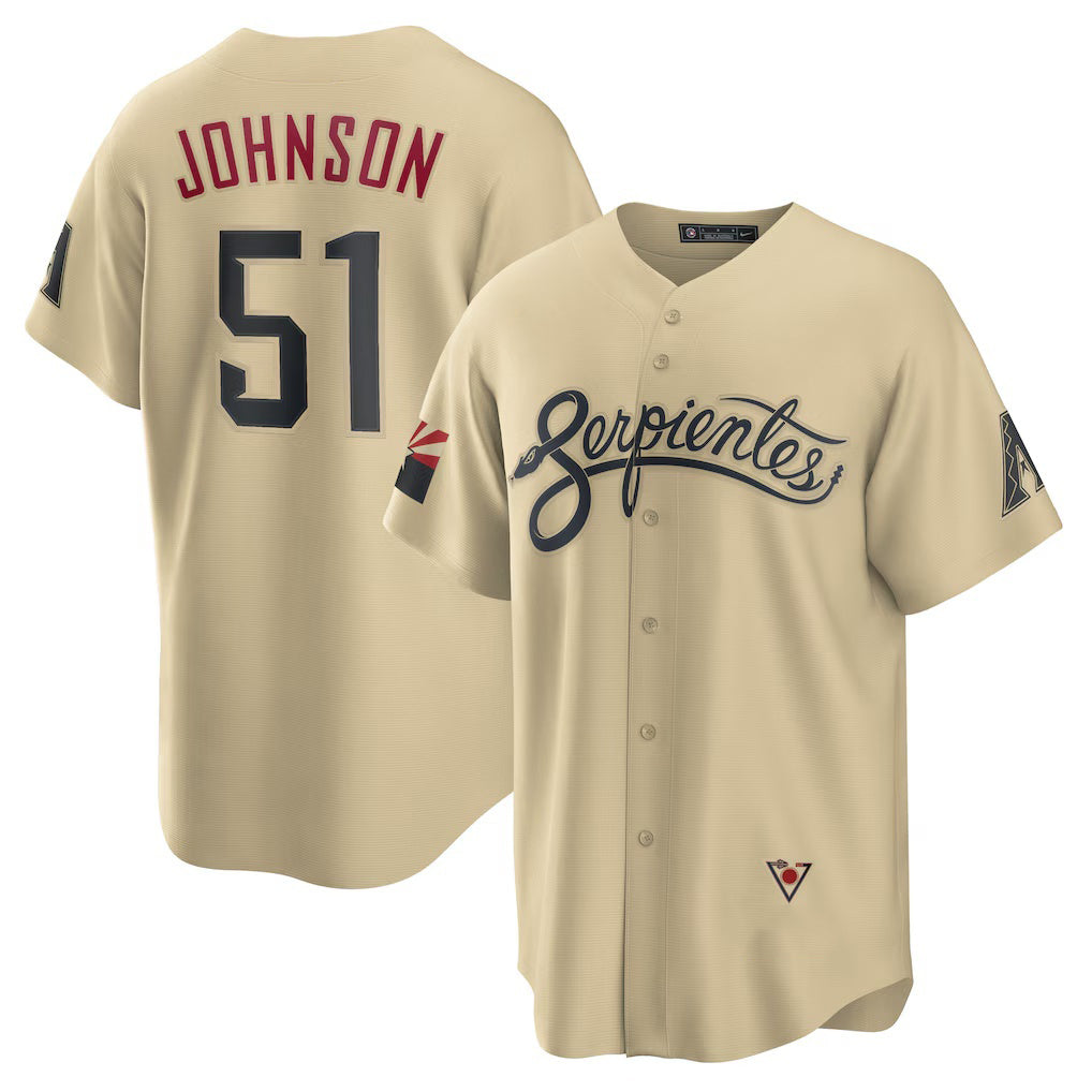BlackjerseyArizona Diamondbacks #51 Randy Johnson Gold  Sand City Connect Replica Player Jersey