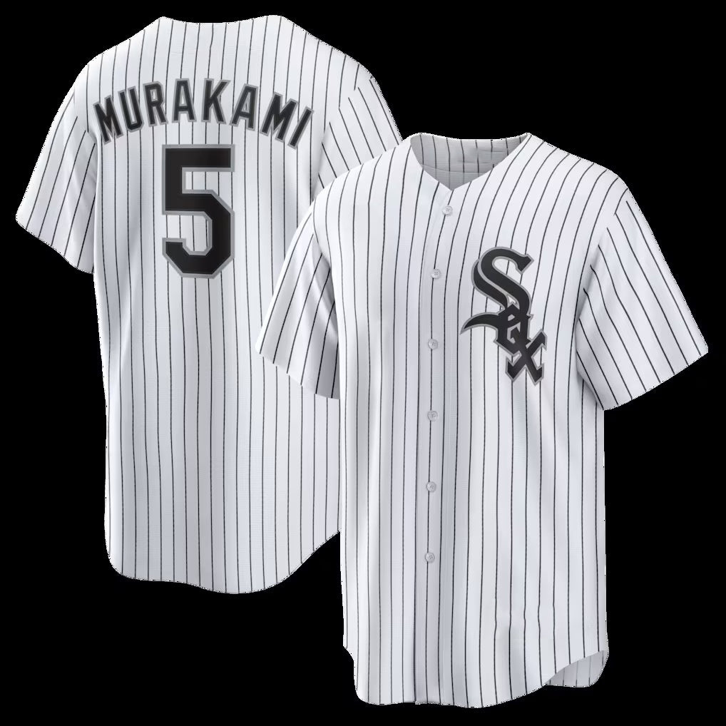 Blackjersey Chicago White Sox #5 Munetaka Murakami White  Home Replica Jersey