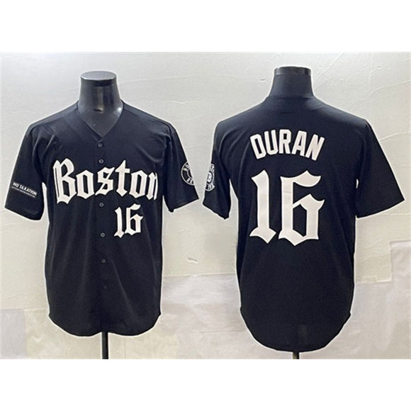 BlackjerseyBoston Red Sox #16 Jarren Duran Black  Gothic Vapor Limited Stitched Jersey