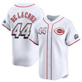 Blackjersey Cincinnati Reds #44 Elly De La Cruz White  2025 Speedway Classic Home Limited Stitched Jersey