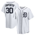 Blackjersey Detroit Tigers #30 Kerry Carpenter White  Home Replica Jersey