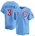 BlackjerseyChicago Cubs #3 Alex Bregman Blue  2nd Alternate Limited Stitched Jersey