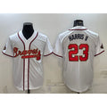 BlackjerseyAtlanta Braves #23 Michael Harris II White Gold  World Series Champions Program Cool Base Stitched Jersey