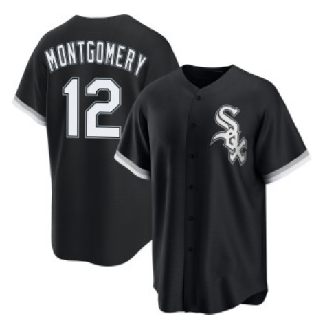 Blackjersey Chicago White Sox #12 Colson Montgomery Black  Cool Base Stitched Jersey