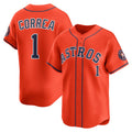 Blackjersey Houston Astros #1 Carlos Correa Orange  Alternate Limited Player Jersey