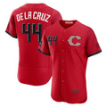 Blackjersey Cincinnati Reds #44 Elly De La Cruz Red  2026 City Connect Authentic Sponsor Patch Jersey