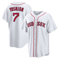 BlackjerseyBoston Red Sox #7 Masataka Yoshida White  Replica Player Jersey