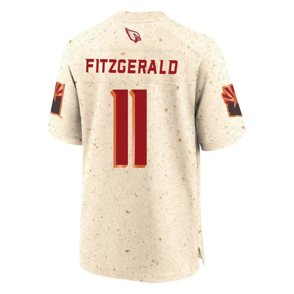 Blackjersey A.Cardinals #11 Larry Fitzgerald Player Cream Rivalries Collection Game Stitched Jerseys