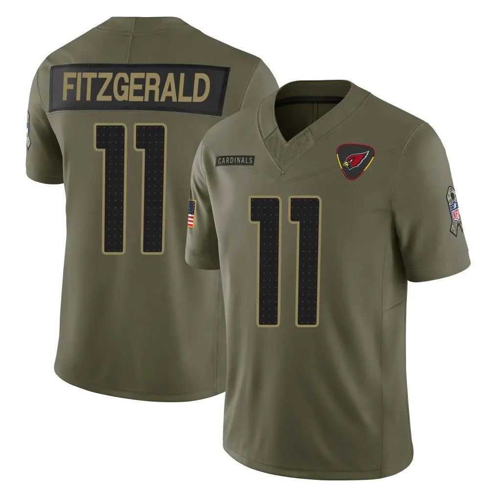 Blackjersey A.Cardinals #11 Larry Fitzgerald Player Olive Salute To Service Limited Home Game Stitched Jerseys