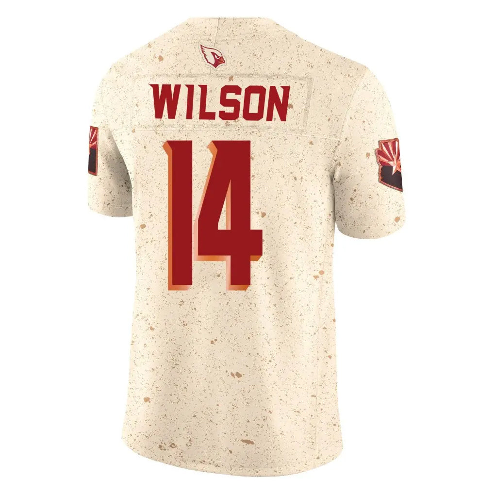 Blackjersey A.Cardinals #14 Michael Wilson Player Cream Rivalries Collection Vapor Limited Home Game Stitched Jerseys
