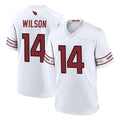 Blackjersey A.Cardinals #14 Michael Wilson Player White Home Game Stitched Jerseys