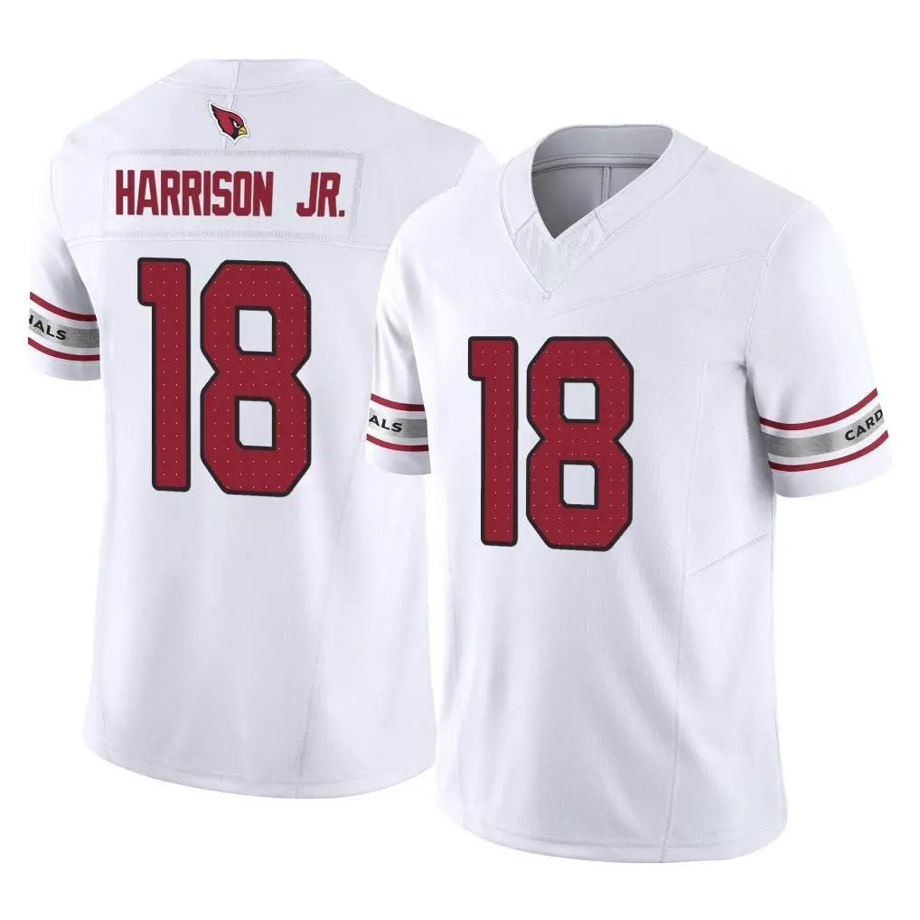 Blackjersey A.Cardinals #18 Marvin Harrison Jr. Player White Vapor F.U.S.E. Limited Home Game Stitched Jerseys