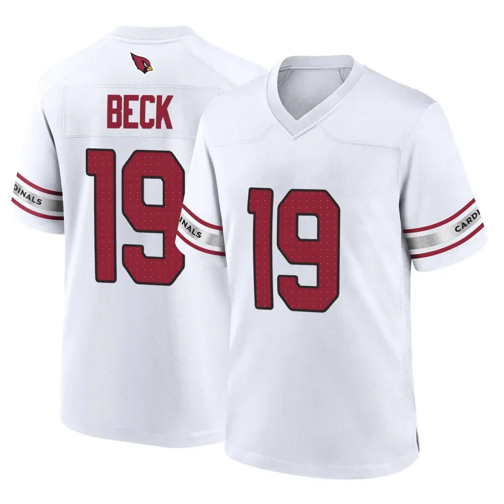 Blackjersey A.Cardinals #19 Carson Beck Player White Home Game Stitched Jerseys